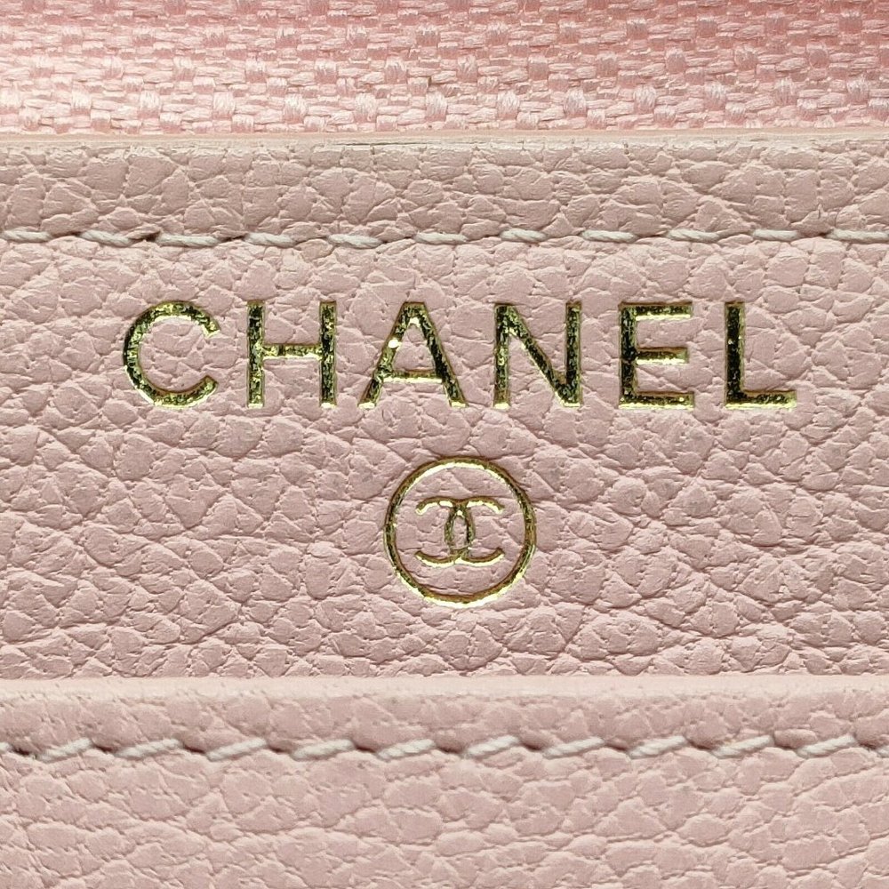 Chanel Zippy Wallet Coco Mark Pinks Leather - Picture 6 of 9